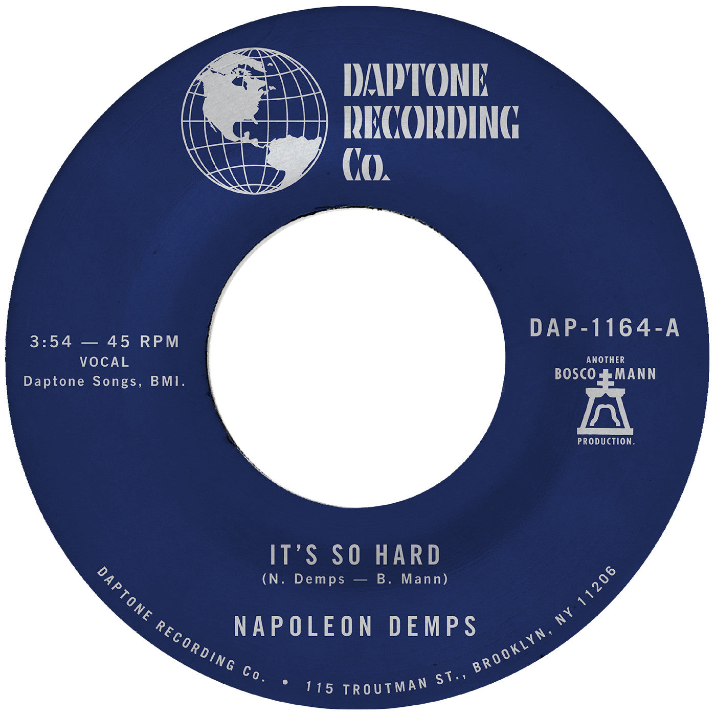 Napoleon Demps - It'S So Hard B/W It'S So Hard (Part Two) Vinyl