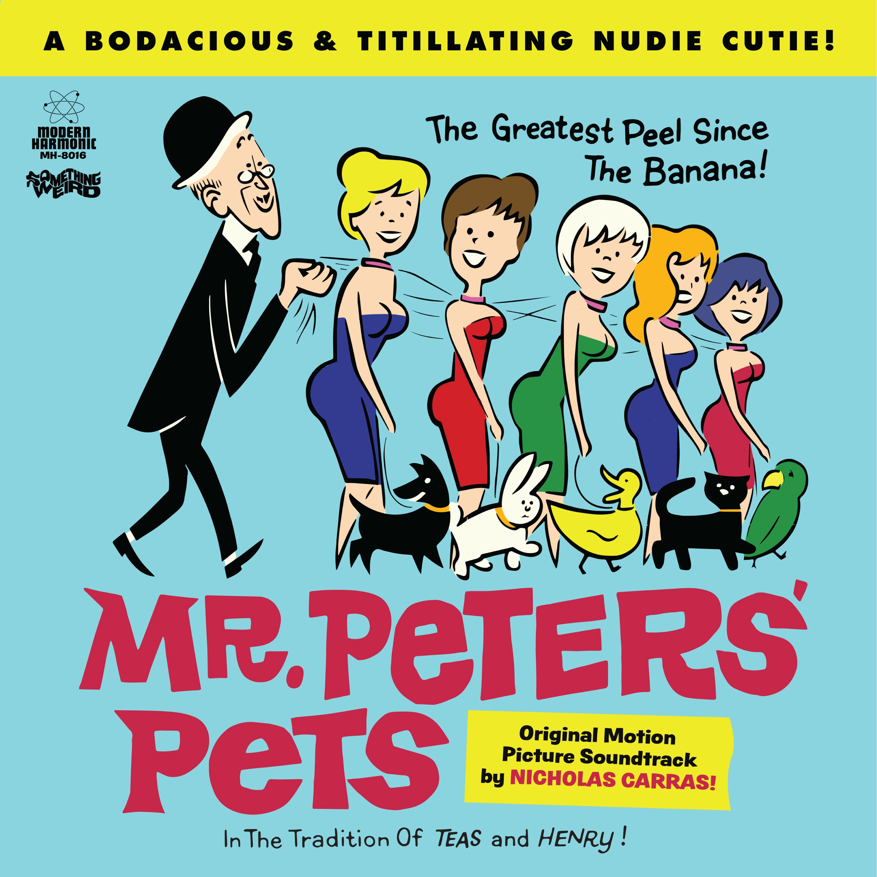 Nicholas Carras - Mr. Peters' Pets Original Motion Picture Soundtrack (YELLOW VINYL) Vinyl LP Yellow vinyl, zine-style insert, and DVD of the film
