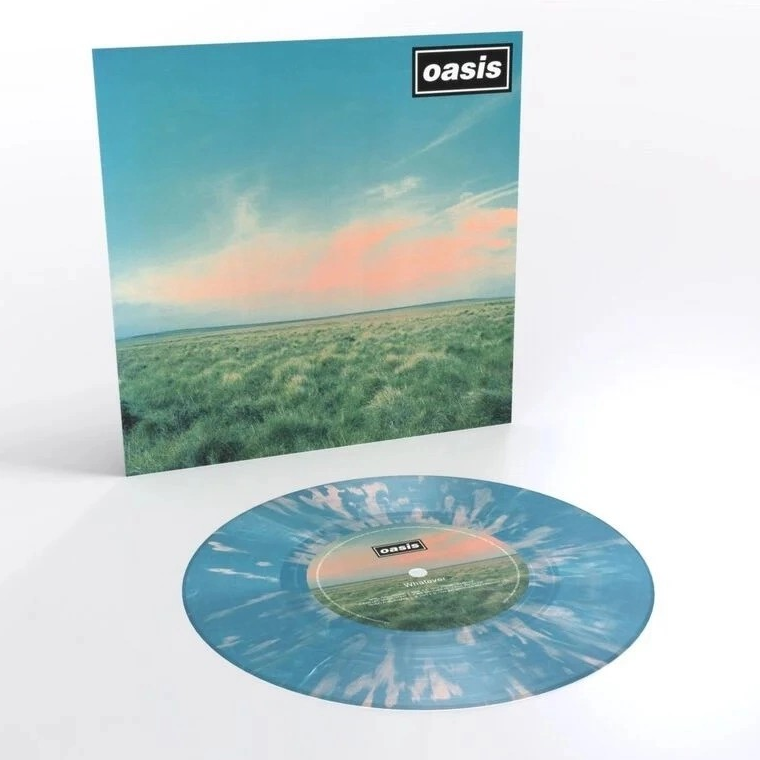 Oasis - Whatever (30th Anniversary) (Limited Edition, Blue & Pink Splatter Colored Vinyl) (7" Single) Vinyl