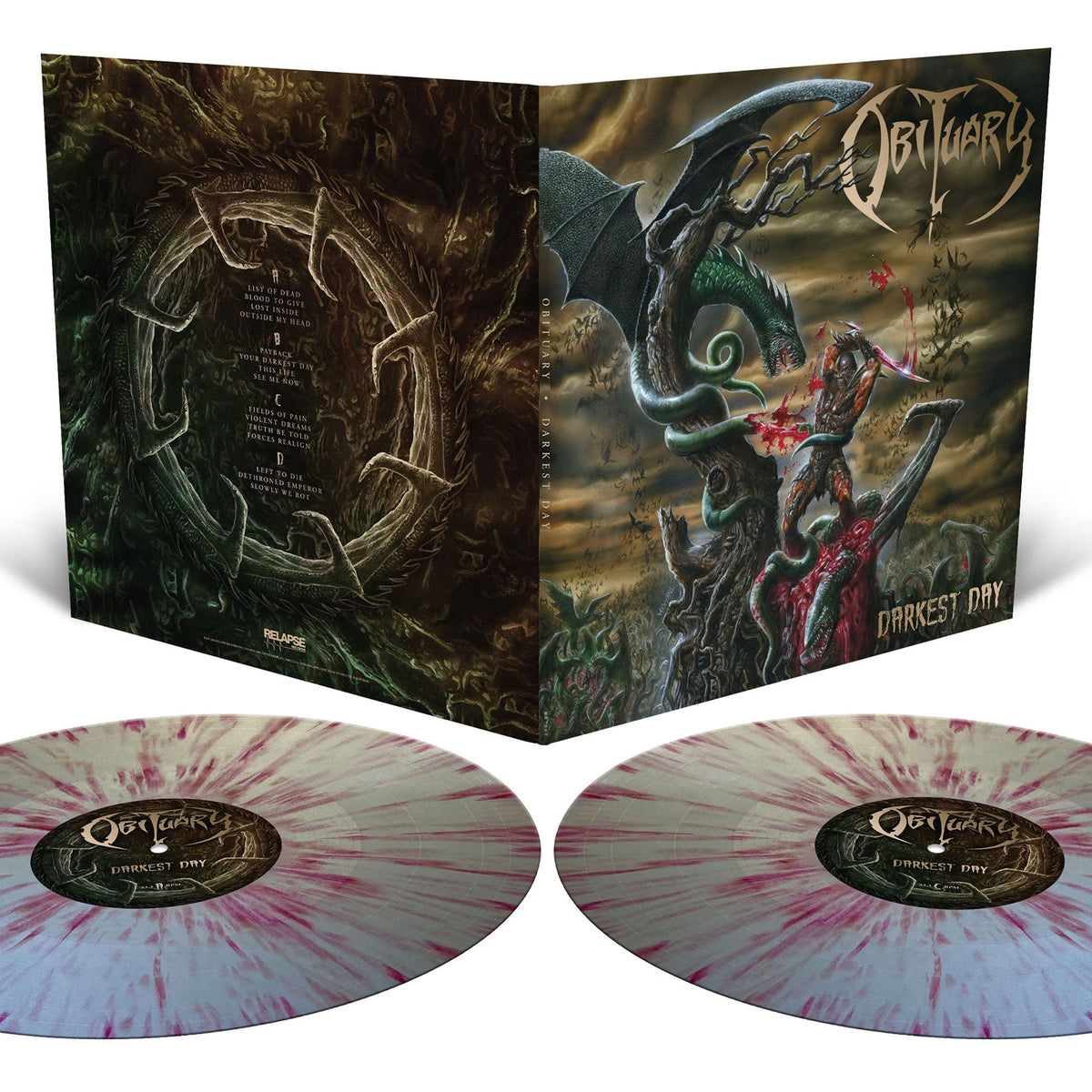 Obituary - Darkest Day (Reissue) (Indie Exclusive) [Silver Blood Red Splatter Vinyl] [2LP] Vinyl