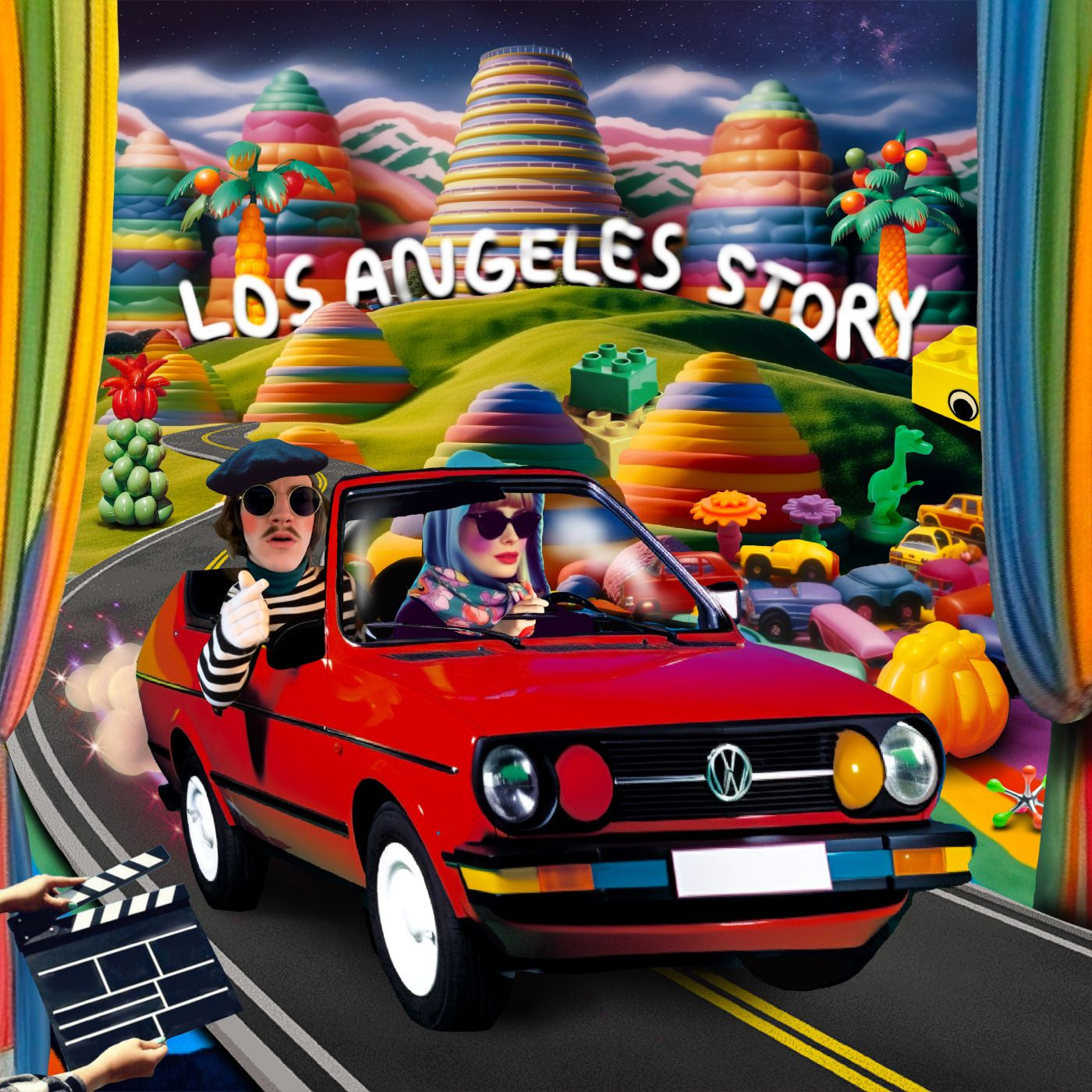 Paul + Kate Bollinger Cherry - Los Angeles Story (Clear W/ Red And Black Swirl Vinyl) Vinyl