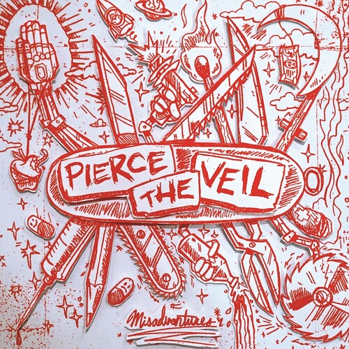 Pierce The Veil - Misadventures (Indie Exclusive, Limited Edition, Colored Vinyl, Red, Silver) Vinyl