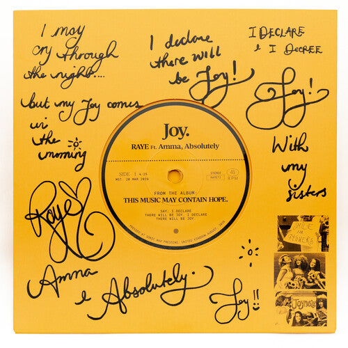 Raye - Joy. (Feat Amma & Absolutely) (7") Vinyl