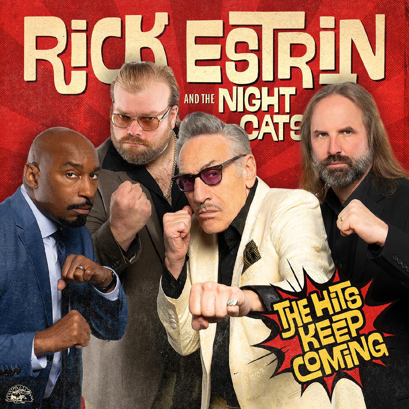 Rick & The Nightcats Estrin - The Hits Keep Coming (TRANSLUCENT RED VINYL) Vinyl LP, Translucent Red Vinyl
