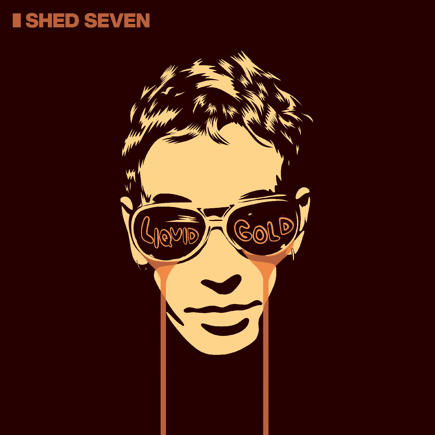Shed Seven - Liquid Gold [Red/Black Marble Vinyl] Vinyl