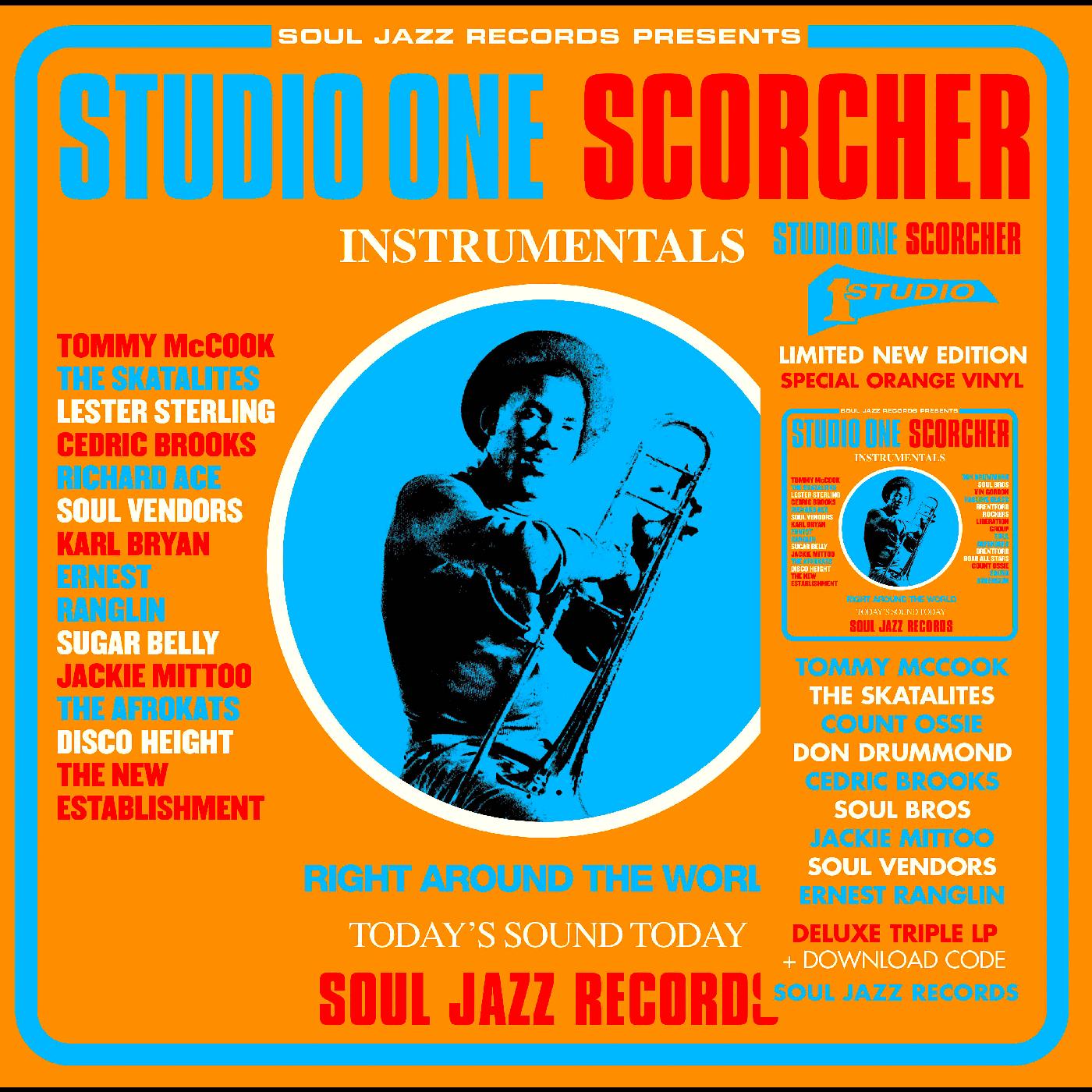 Soul Jazz Records Presents - STUDIO ONE SCORCHER (TRANSPARENT ORANGE VINYL) Vinyl 3LP Transparent Orange Vinyl [w/ download card]