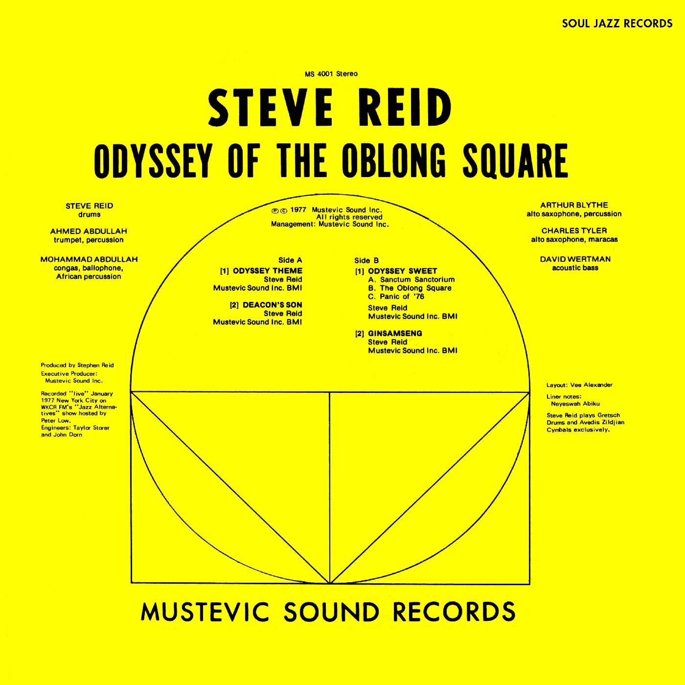 Steve Reid - Odyssey of the Oblong Square (GOLD VINYL) Vinyl LP gold coloured vinyl limited edition [w/ download card]