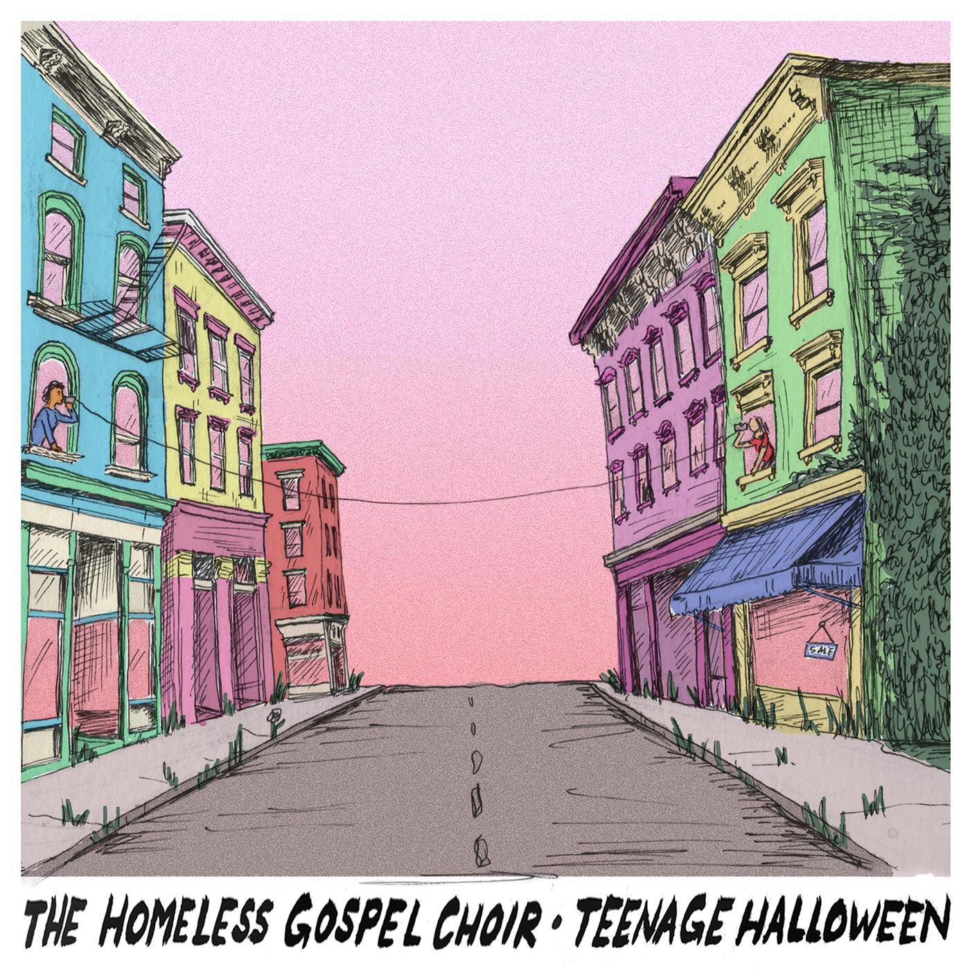 The and Teenage Halloween Homeless Gospel Choir - The Homeless Gospel Choir • Teenage Halloween (OPAQUE YELLOW VINYL) Vinyl EP Opaque Yellow Vinyl