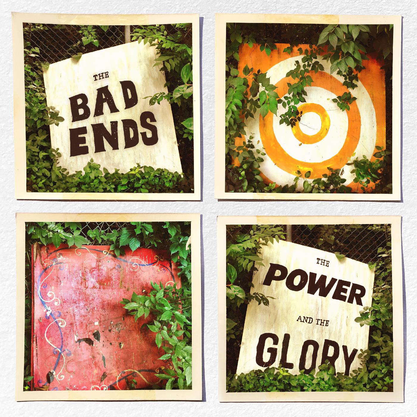 The Bad Ends - The Power And The Glory Vinyl LP Jacket, Insert, Marketing Sticker