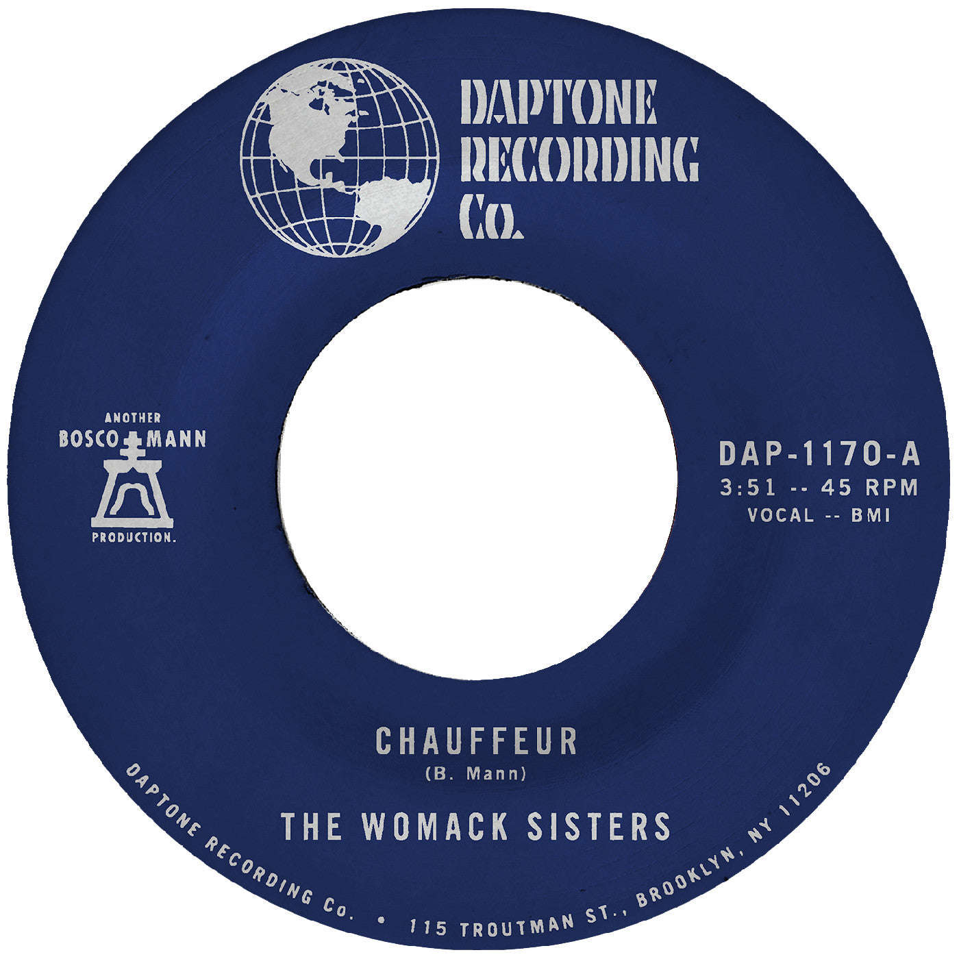 The Womack Sisters - Chauffeur B/W Instrumental Vinyl