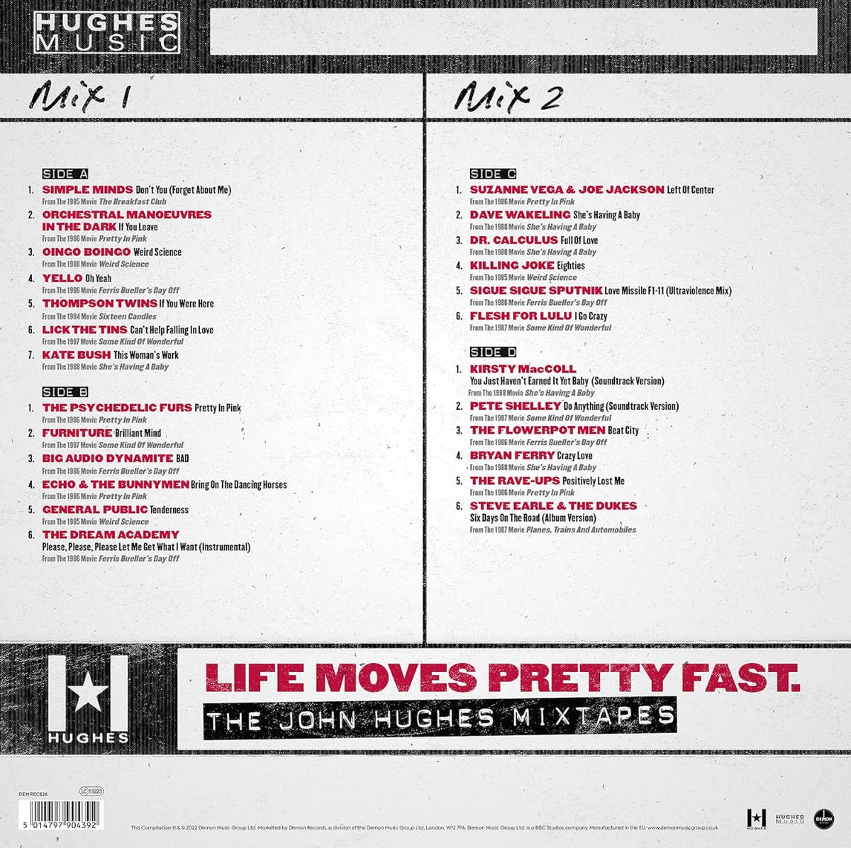 Various Artists - Life Moves Pretty Fast: The John Hughes Mixtapes (140 Gram Black Vinyl) [Import] (2 Lp's) Vinyl