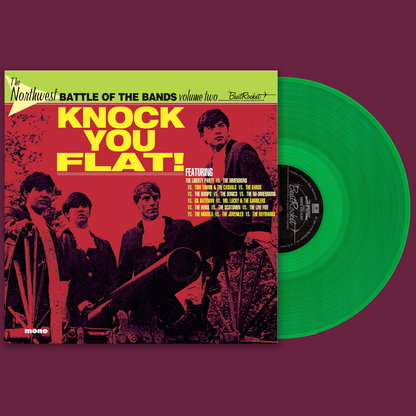 Various Artists - The Northwest Battle Of The Bands Vol. 2: Knock You Flat! (GREEN VINYL) Vinyl LP Green Vinyl
