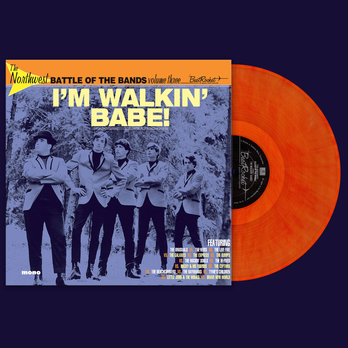 Various Artists - The Northwest Battle Of The Bands Vol. 3: I'm Walkin' Babe! (ORANGE VINYL) Vinyl LP Orange Vinyl