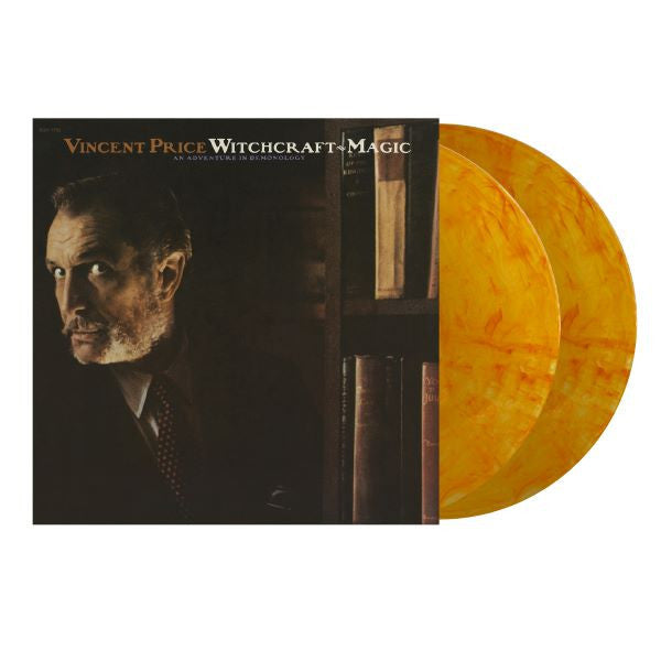 Vincent Price - Witchcraft-Magic—An Adventure in Demonology (2LP) (Clear/Orange Pumpkin Swirl Vinyl) Vinyl 2LP, Clear w/ Orange Pumpkin Swirl Vinyl, Gatefold Jacket. Includes 8-Page Full-Size Booklet