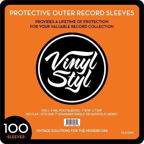Vinyl Styl - 7 9/ 16" X 7 5/ 8" 3 Mil Protective Outer Record Sleeve 100CT Vinyl Accessories