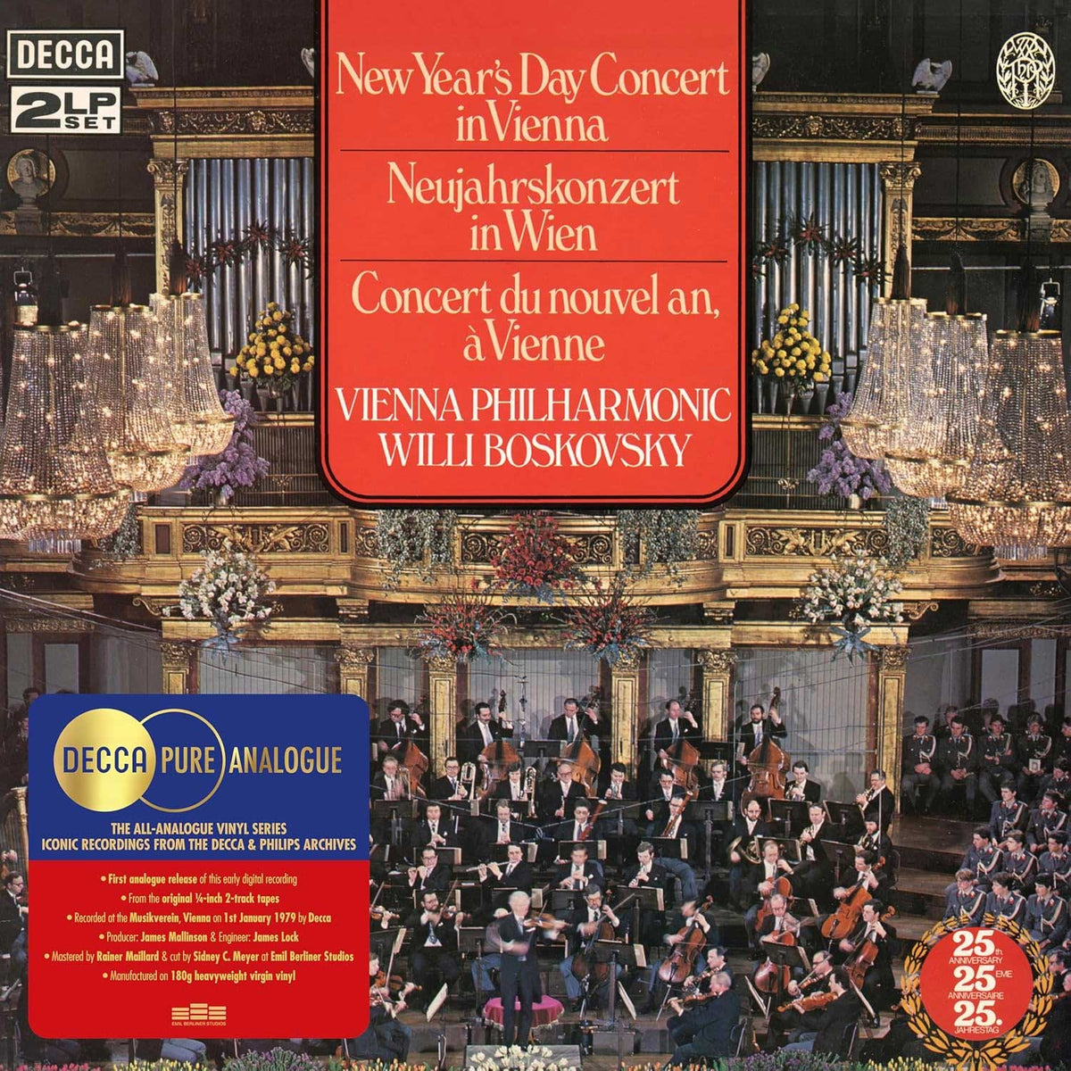 Wiener Philharmoniker/Willi Boskovsky - New Year'S Day Concert In Vienna (Decca Pure Analogue Series) [180G 2LP] Vinyl