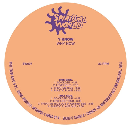 Y'Know - Why Now [12"] Vinyl