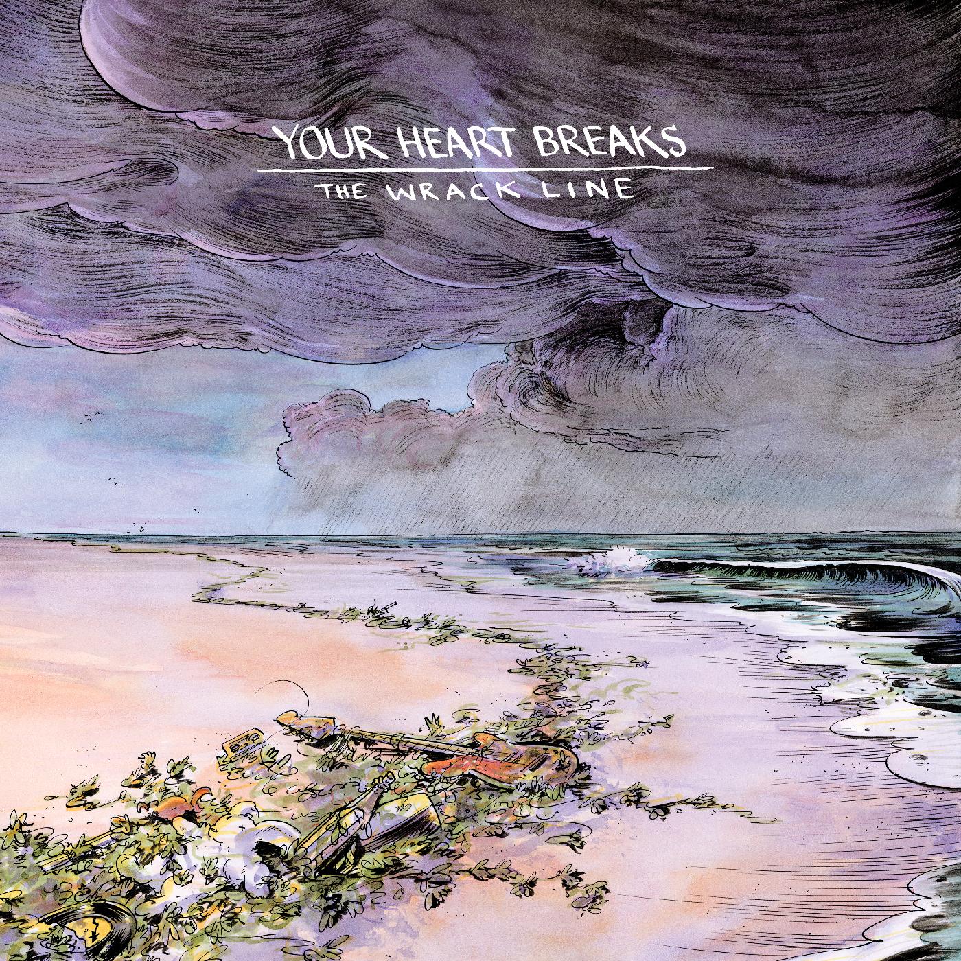 Your Heart Breaks - The Wrack Line (PURPLE & TEAL VINYL) Vinyl 2LP Purple & Teal Vinyl, Insert,